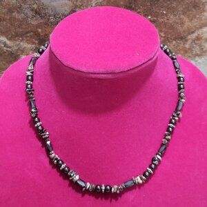 Bead Necklace Bracelet Magnetic Hematite Snowflake Obsidian